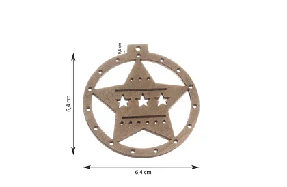Dřevěné vánoční ozdoby – sada 10 kusů s provázkem