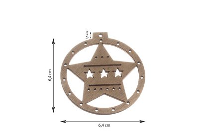 Dřevěné vánoční ozdoby – sada 10 kusů s provázkem