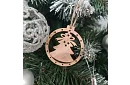 Dřevěné vánoční ozdoby – sada 10 kusů s provázkem
