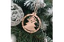 Dřevěné vánoční ozdoby – sada 10 kusů s provázkem