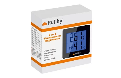 Digitální hodiny s teploměrem a vlhkoměrem