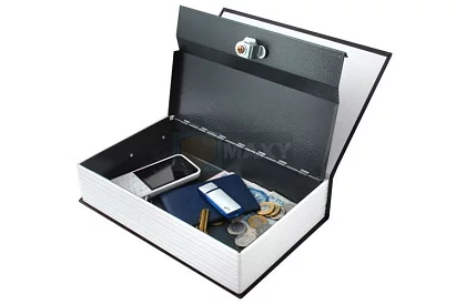 Bezpečný trezor ve tvaru knihy – schránka ukrytá v knize