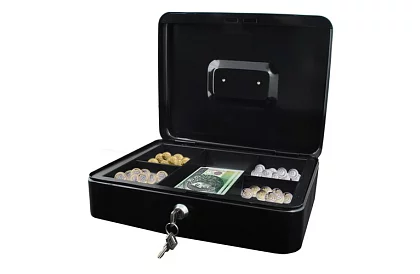 Velká kovová pokladna na peníze