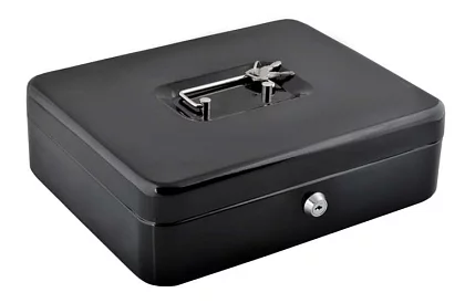 Velká kovová pokladna na peníze