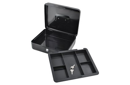 Velká kovová pokladna na peníze