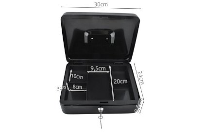 Velká kovová pokladna na peníze