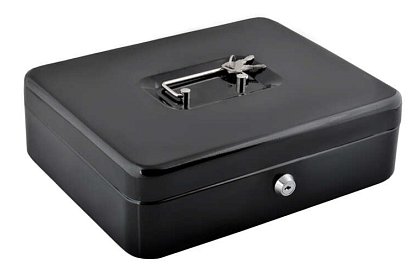 Velká kovová pokladna na peníze