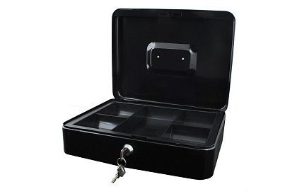 Velká kovová pokladna na peníze