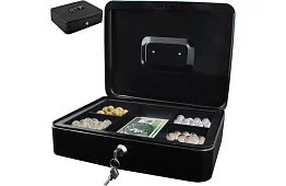 Velká kovová pokladna na peníze