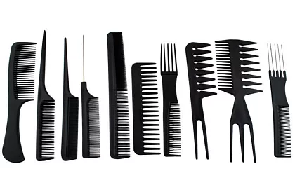Profesionální kadeřnické hřebeny – sada 10 ks