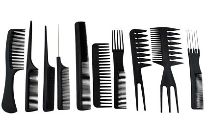 Profesionální kadeřnické hřebeny – sada 10 ks
