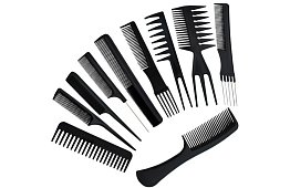 Profesionální kadeřnické hřebeny – sada 10 ks