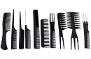 Profesionální kadeřnické hřebeny – sada 10 ks