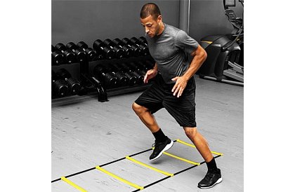 Cvičební koordinační žebřík – nastavitelný, 12 příček, s taškou