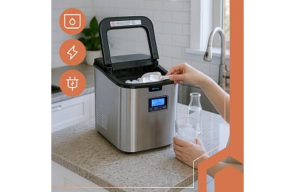 Výrobník ledových kostek – 3 velikosti s LCD displejem