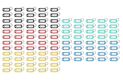 Klíčenky pro snadnou identifikaci – 100 ks, barevné