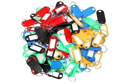 Klíčenky pro snadnou identifikaci – 100 ks, barevné