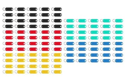 Klíčenky pro snadnou identifikaci – 100 ks, barevné