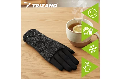 Dotykové rukavice - černé