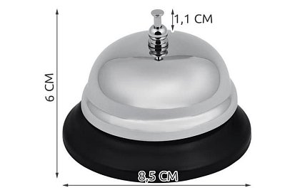 Recepční zvonek – stříbrný