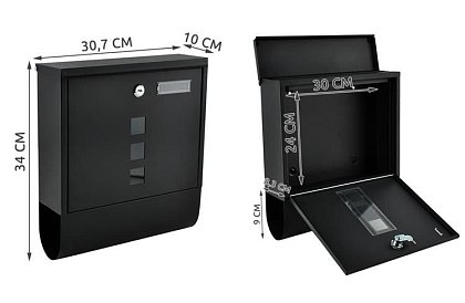 Dopisní schránka – černá