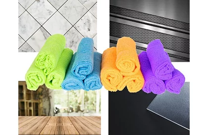 Utěrky z mikrovlákna - sada 12 kusů.