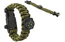 Náramek SURVIVAL 5v1 s doplňky - zelený