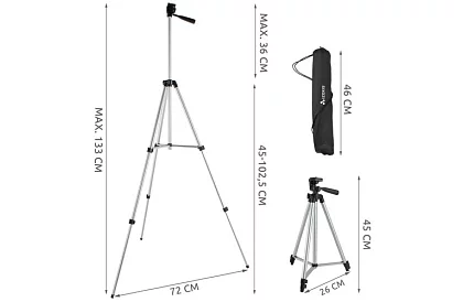 Stativ na telefon, fotoaparát a digitální zařízení – stabilní a přenosný - sada