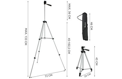 Stativ na telefon, fotoaparát a digitální zařízení – stabilní a přenosný - sada