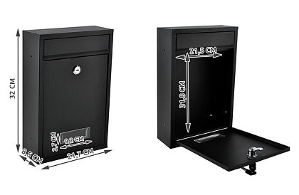 Poštovní schránka černá