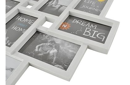 Rámeček na 10 fotografií – bílý