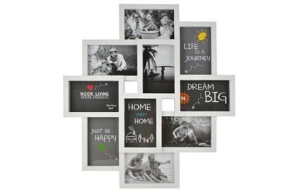 Rámeček na 10 fotografií – bílý