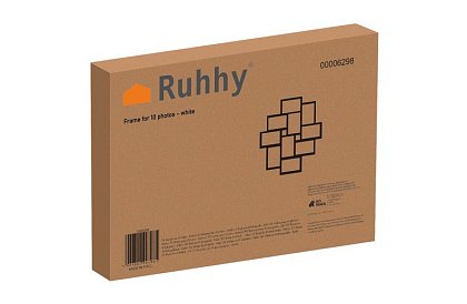 Rámeček na 10 fotografií – bílý