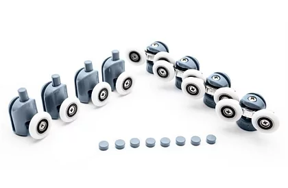 Kolečka pro posuvné dveře sprchových koutů – 8 ks. KK9646