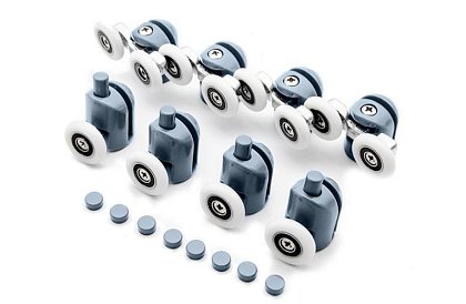 Kolečka pro posuvné dveře sprchových koutů – 8 ks. KK9646