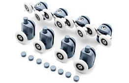 Kolečka pro posuvné dveře sprchových koutů – 8 ks. KK9646