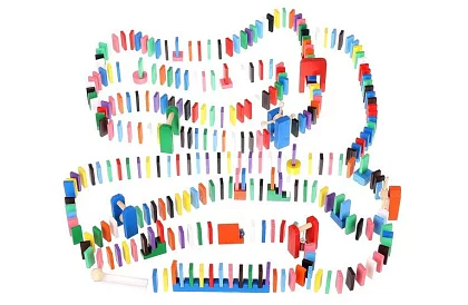 Dřevěné domino Culodrome – 1131 dílků