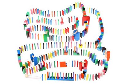 Dřevěné domino Culodrome – 1131 dílků