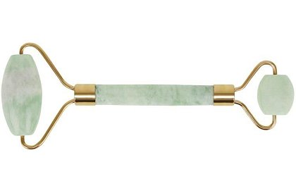 Masážní váleček z jadeitu na obličej + gua sha deska