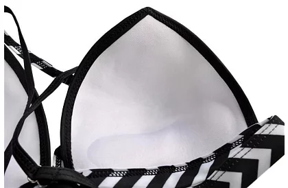 Plavky s květinovým vzorem a vysokým pasem – vel. S