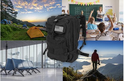 Taktický vojenský batoh XL TRIZAND černý – 35 l