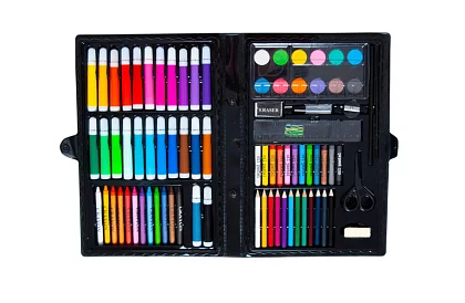 Výtvarná malířská sada v kufru – 86 ks
