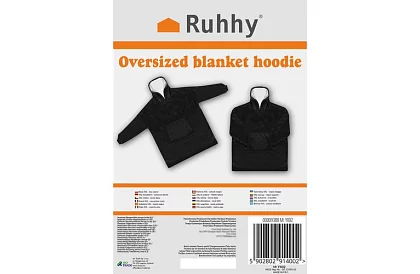 Oversize teplá mikina – černá