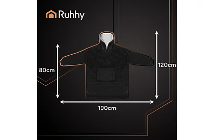 Oversize teplá mikina – černá