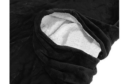 Oversize teplá mikina – černá