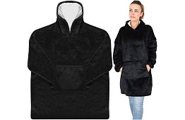 Oversize teplá mikina – černá