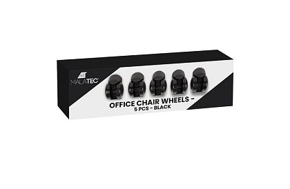 Náhradní kolečka pro kancelářské židle – 5 ks