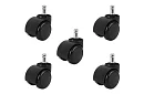 Náhradní kolečka pro kancelářské židle – 5 ks