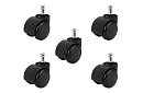 Náhradní kolečka pro kancelářské židle – 5 ks
