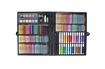Výtvarná malířská sada v kufru – 168 dílků, černá